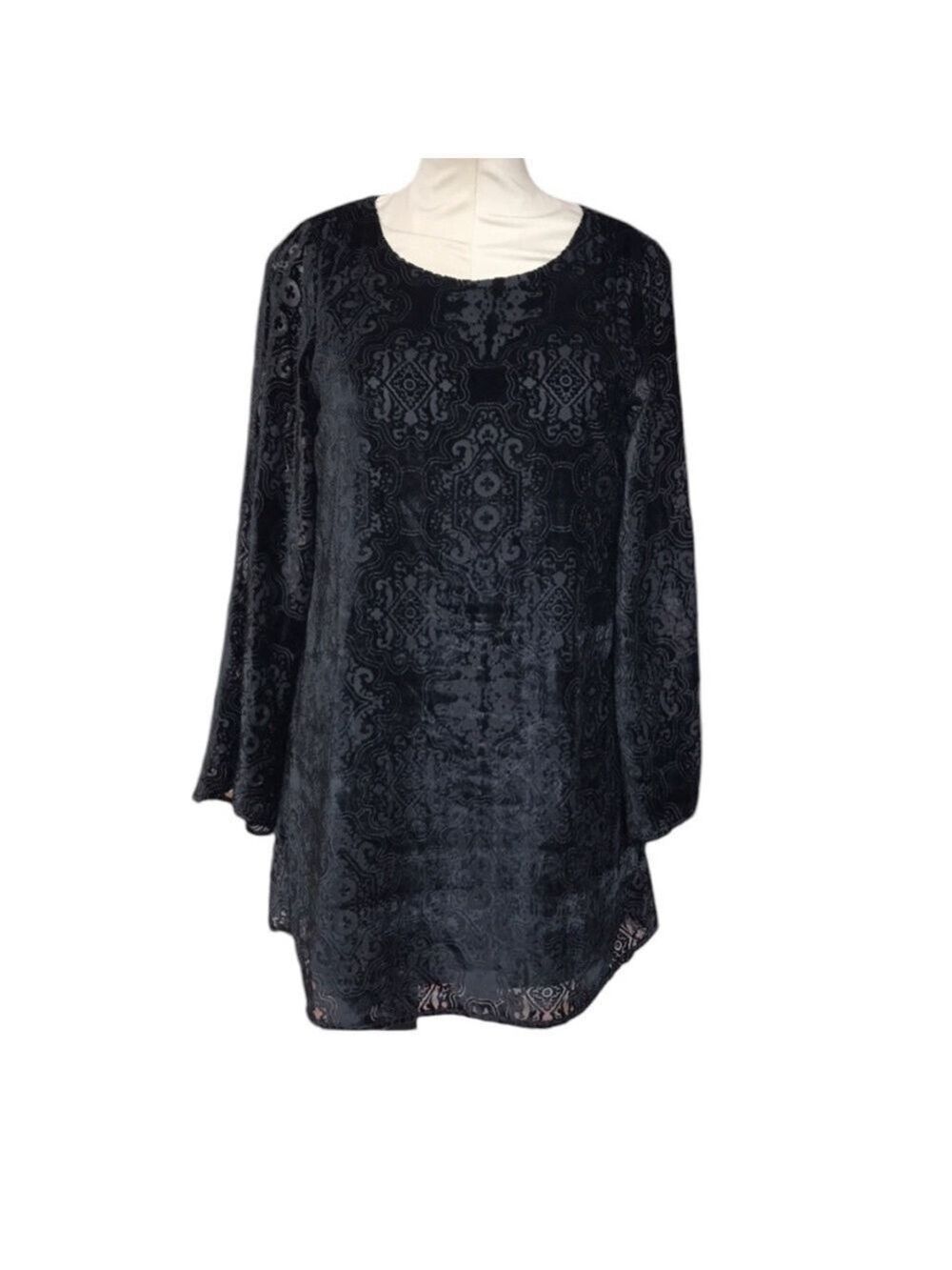 Show Me Your MuMu Black Velvet Knockout Dress Size Small